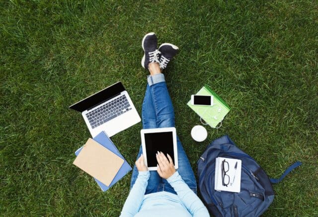 Student on Laptop