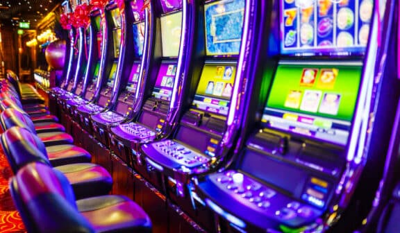 Slot machines in casino